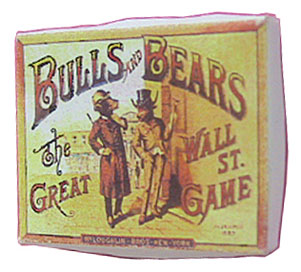 Dollhouse Miniature Bulls & Bears Stock Market Game
